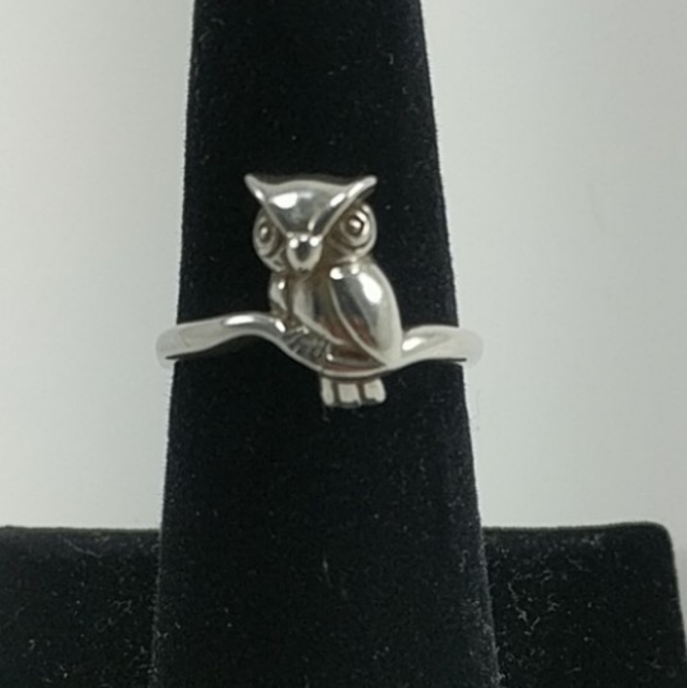 🇨🇦 Sz 7.25 Sterling Owl Ring